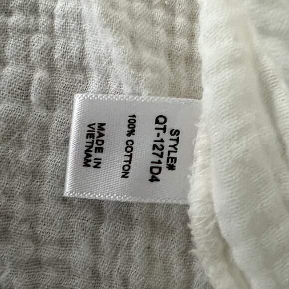 Zenana White Ladies Button Down, Size XL - Picture 6 of 6